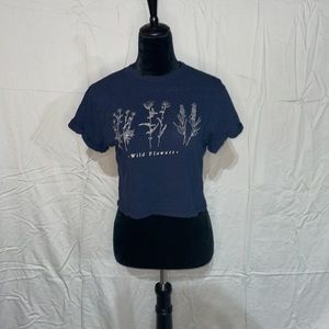 Blue Cropped T-Shirt